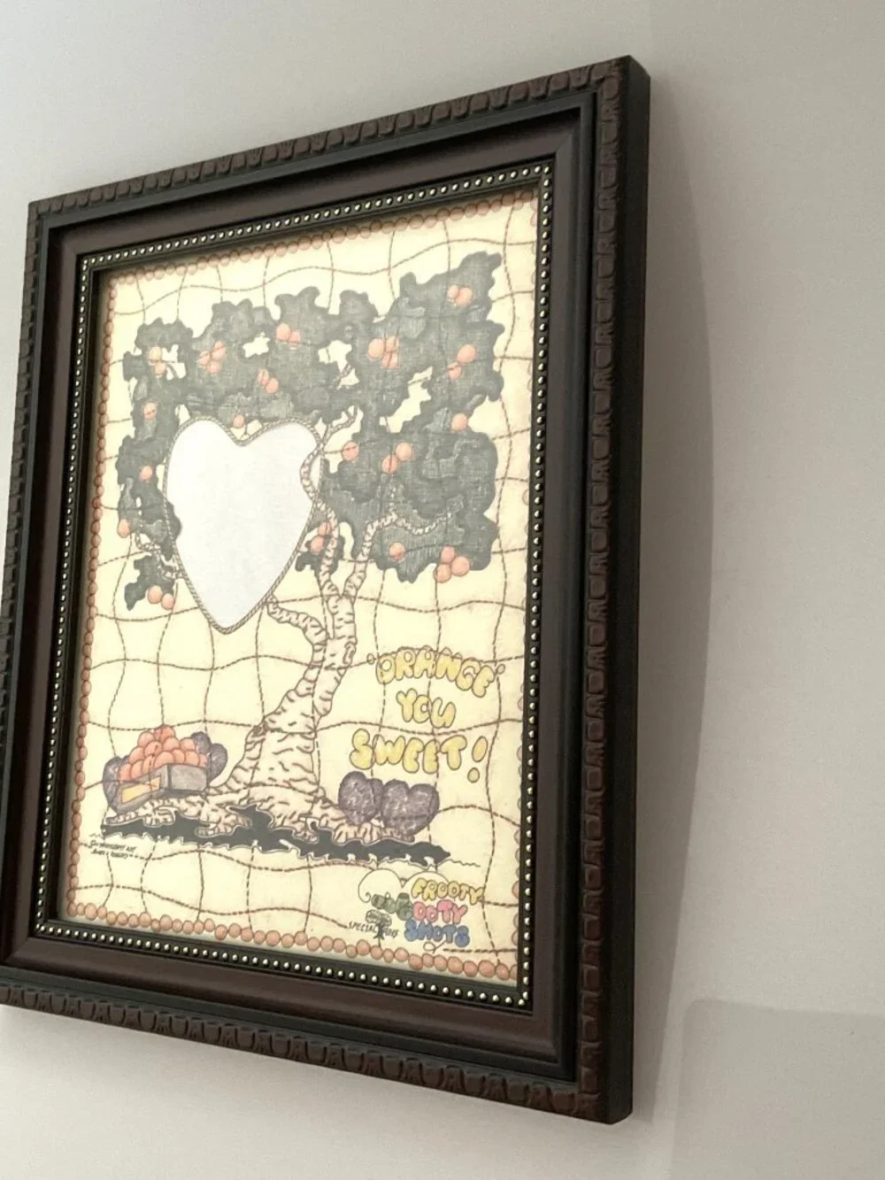 VINTAGE FROOTY POOTY SHOTS FRAMED ART PRINT MAT-1 PHOTO NOVELTY INSERT COLLAGE